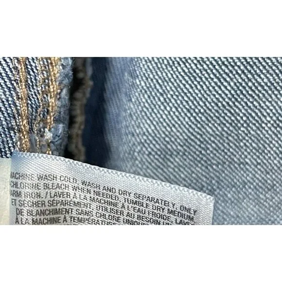 Old Navy Denim Jean Jacket Size XS Extra Small Dark Wash Stretch - Picture 6 of 6